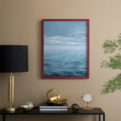 «Roiling Sea II», reproduction encadrée - bois massif