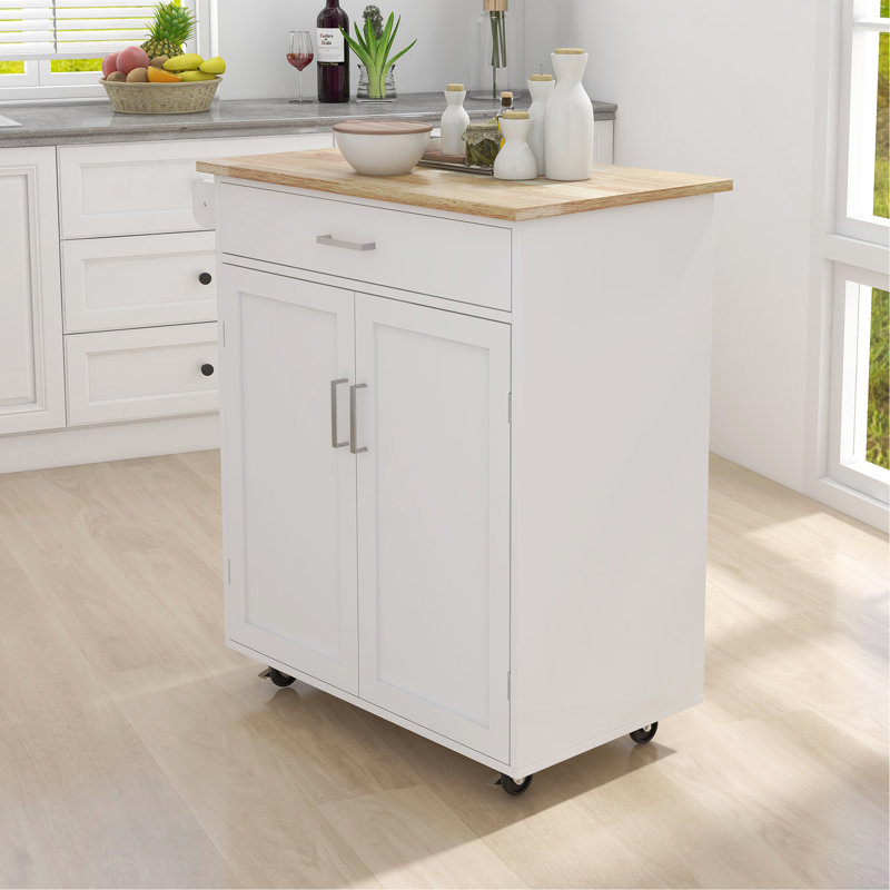 Chariot de cuisine polyvalent avec accessoires fonctionnels et fabrication robuste