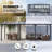 Wall-Mounted Aluminum Pergola, Modern Hardtop Gazebo with UV-Protected Polycarbonate Roof-125529344