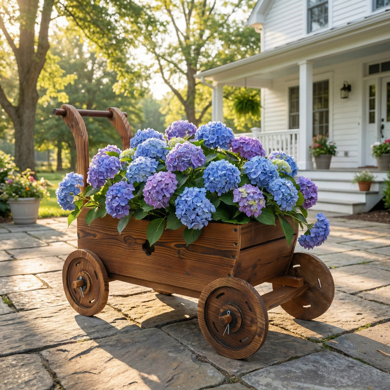 Chariot de jardinière en bois Scendor