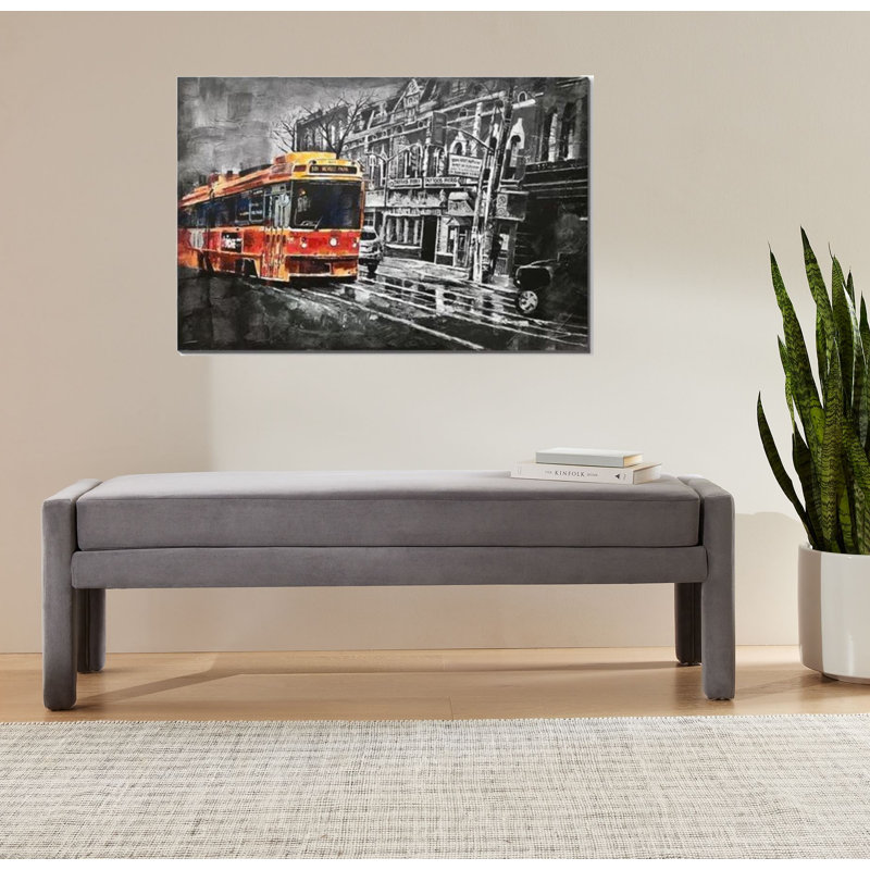 Transport, art mural noir et blanc