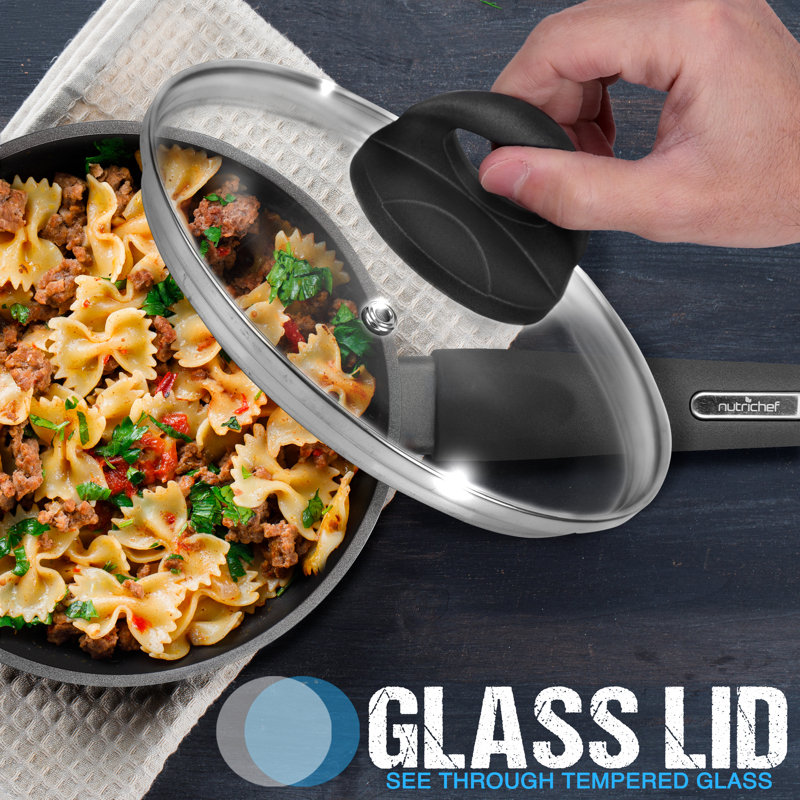 Pièce de rechange pour casserole avec couvercle Nutrief, 1,7 pte, petit, noir
