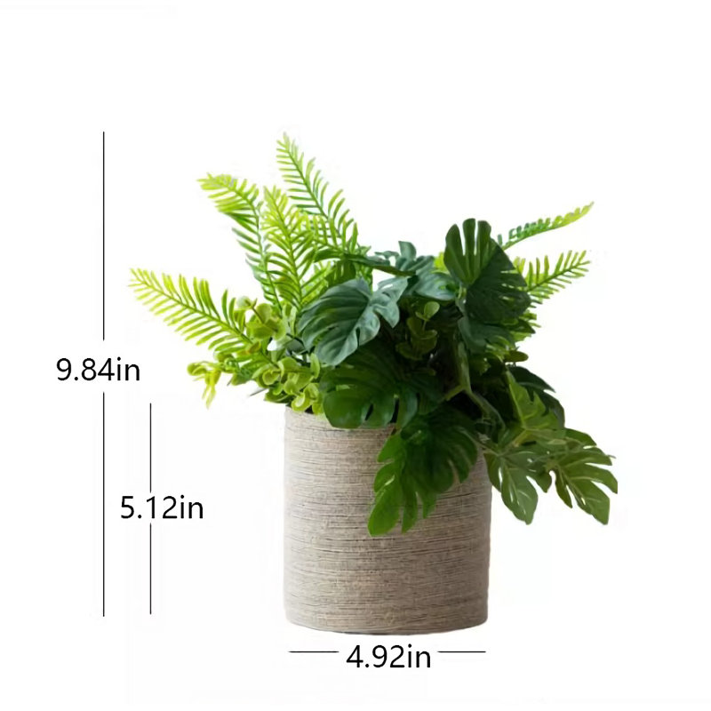 Simulation de fleurs artificielles en pot