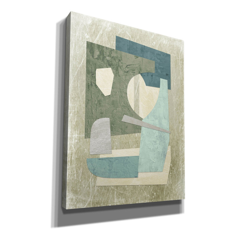 "Epic Graffiti" Mid Century Collage Ii "par Suzanne Nicoll, art mural sur toile, H 16 po x l 12 po x P 0,75 po