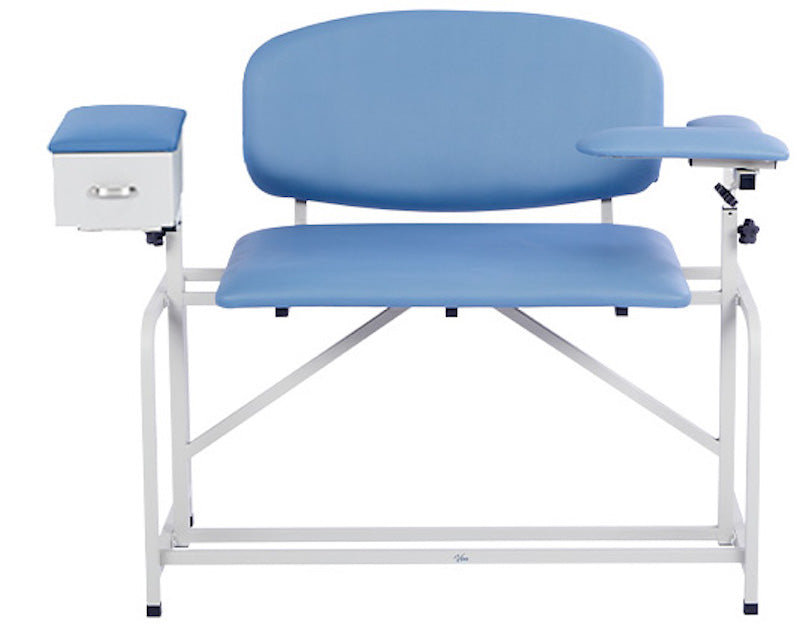 Fauteuil de dessin de sang extra large 750 lb avec capacité de poids, Bleu