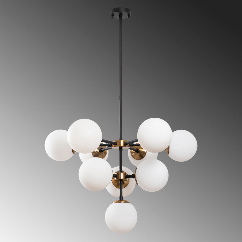 Madiun 10 - Light Unique/Statement Chandelier, Black