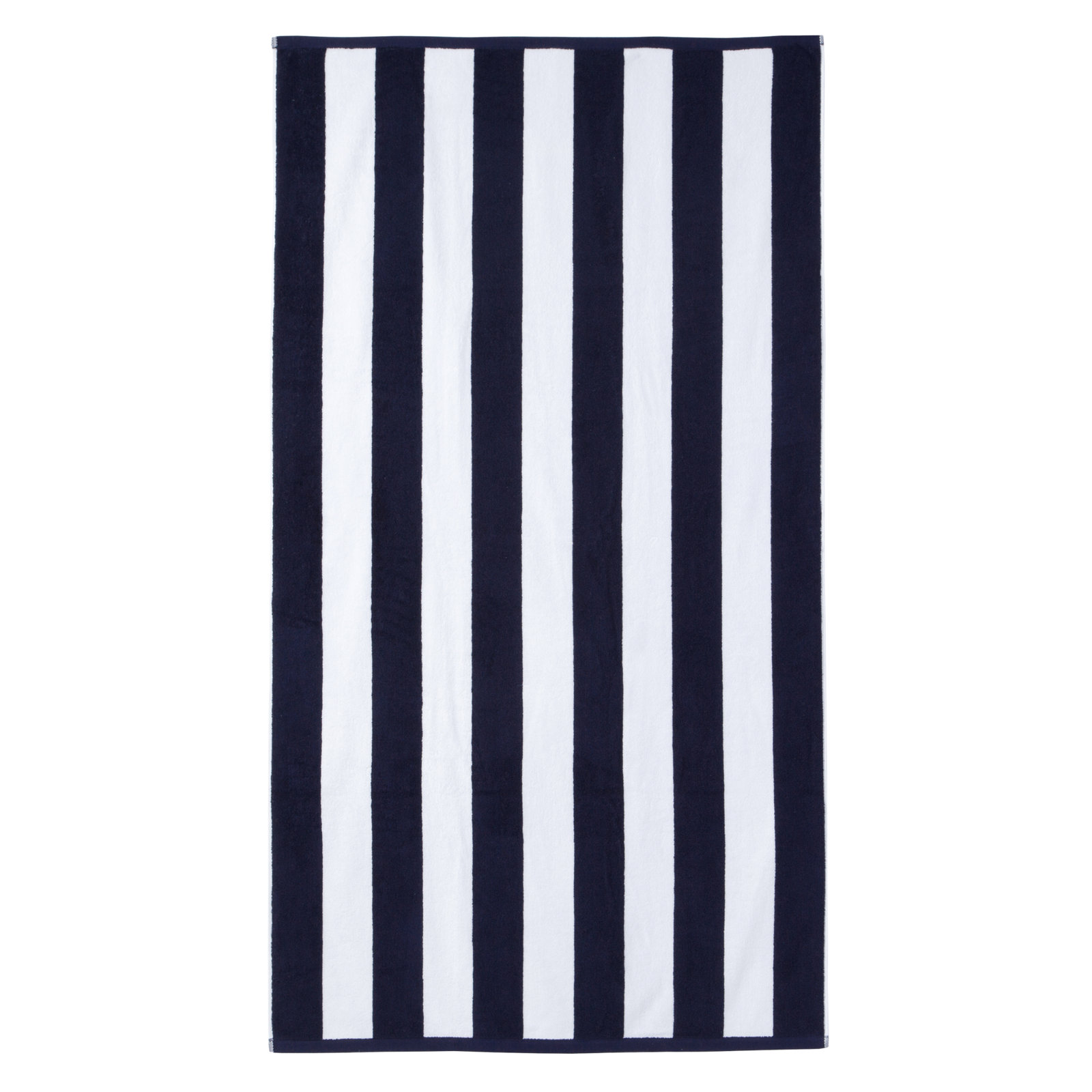 Mendel Striped Cotton Beach Towel, Navy