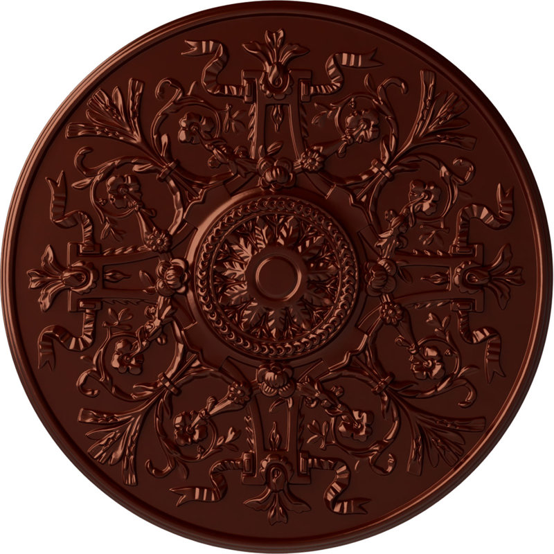 33 po x P 3/4 po P médaillon de plafond Versailles (convient aux auvents jusqu'à 3 1/4 po), Cuivre antique