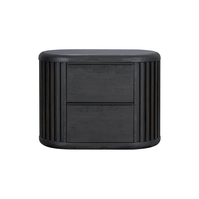 Anatolija Varghese 2-Drawer Fluted Nightstand
