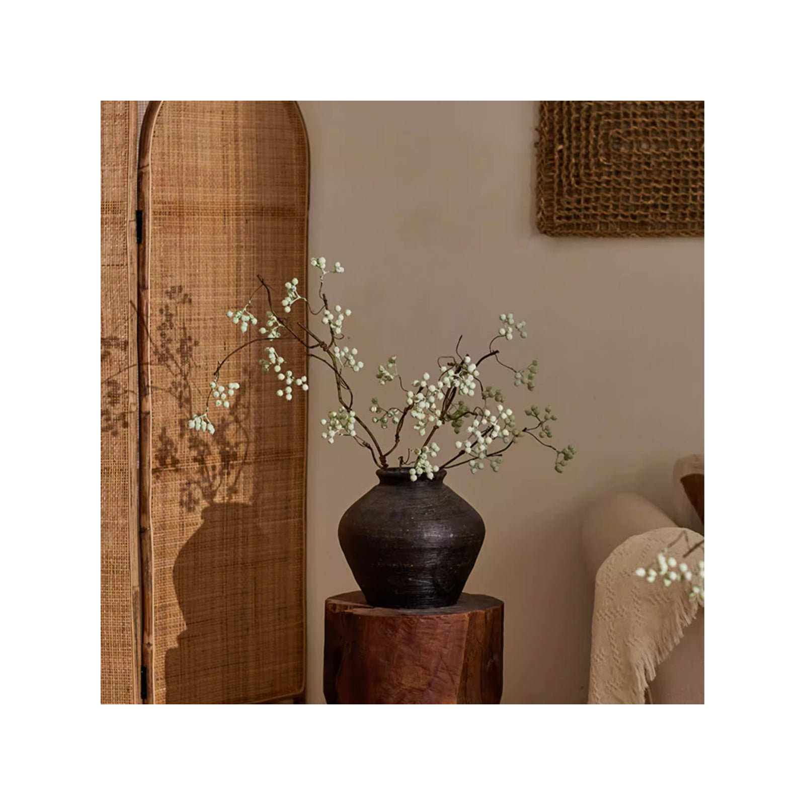 Zen Style Light Green Berry Stem 37.8" Tall, 5