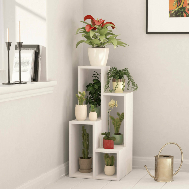 Narriah 89cm H x 84cm W Bookcase, White