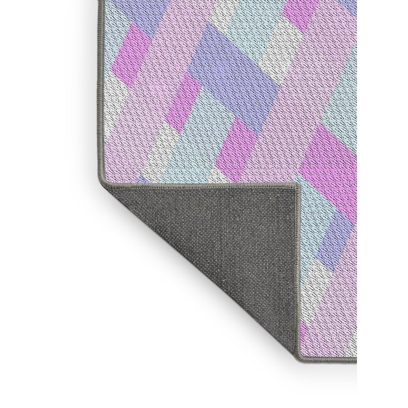 Tapis rose à motif géométrique Kleio, Rectangle 8 pi x 10 pi
