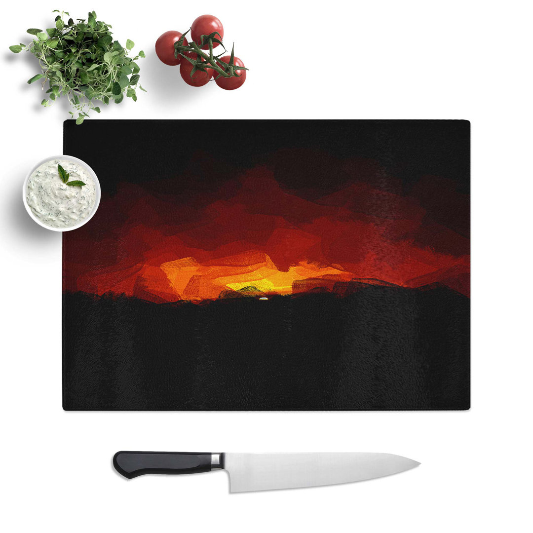 Tempered Glass Striking Sunset Chopping Board
