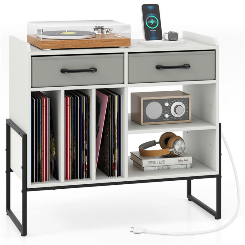 Armoire blanche pour vinyle