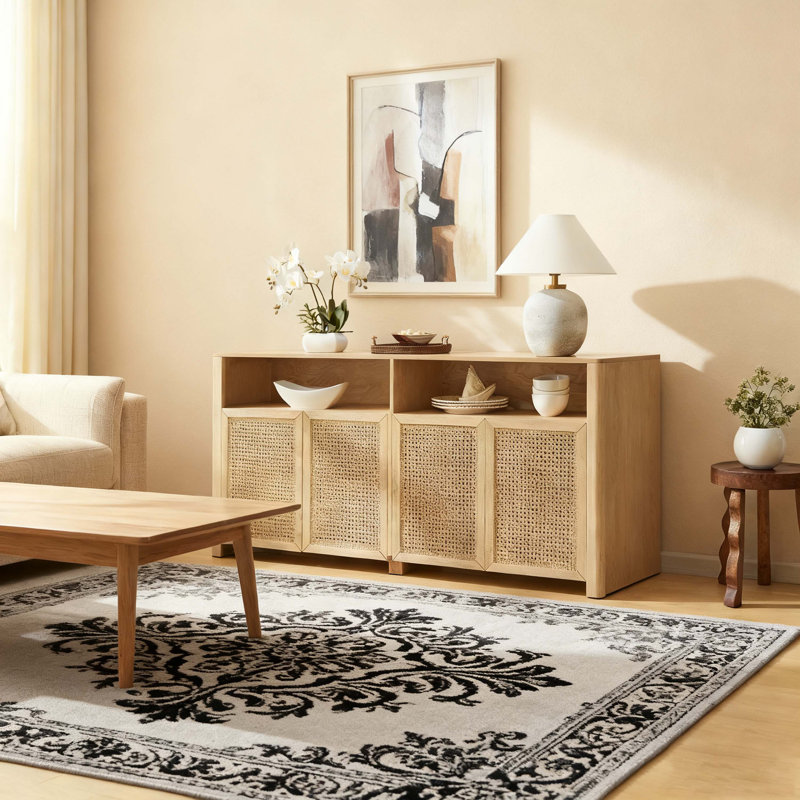 Buffet 63 po Mid-Century Modern, Naturel
