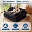 Ensemble de canapé modulaire en nuage compressé Chenille, canapé modulaire 3 pièces avec coin + milieu + chaise, aucun assemblage requis-582743760