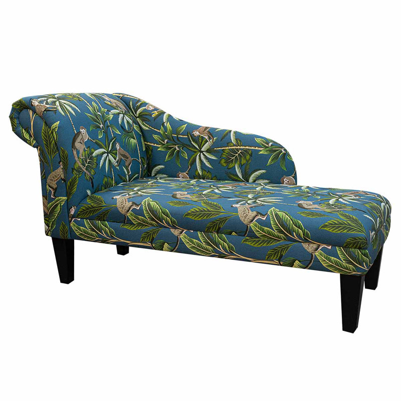 Teal Monkey Chaise Longue
