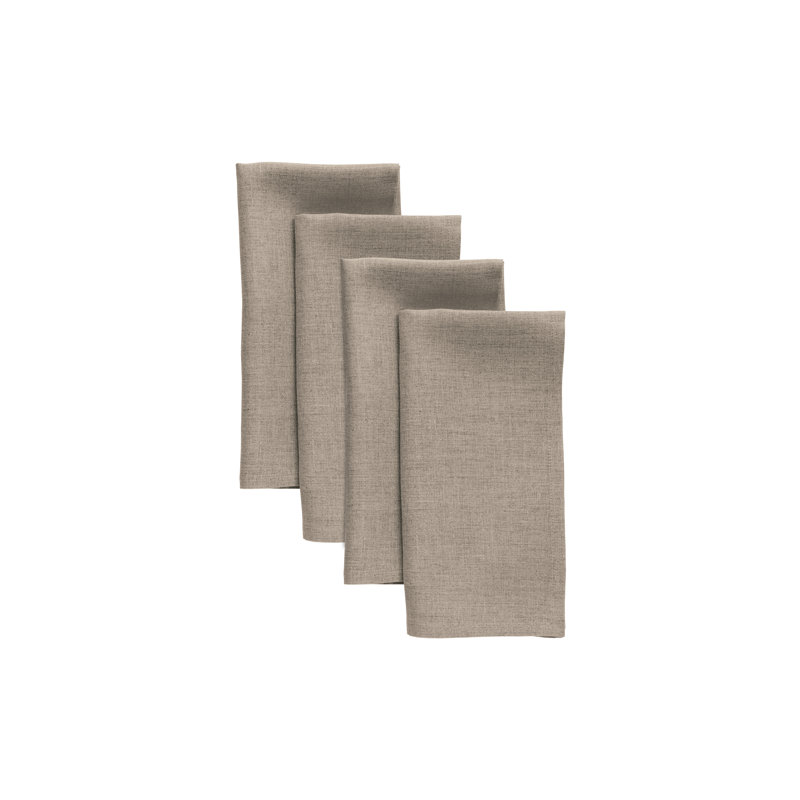 100% Pure Linen Dinner Napkins - Fete, Natural