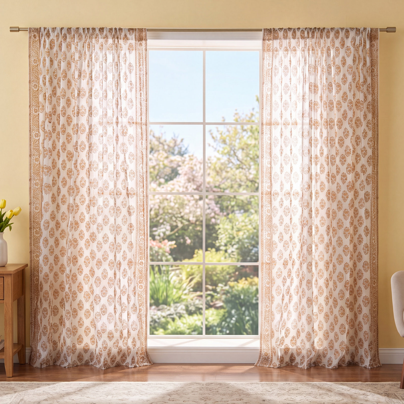 Trento Sheer Cotton Blend Curtain