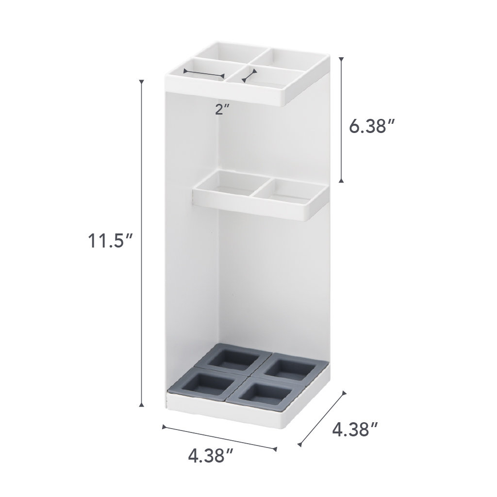 Yamazaki Home Steel Umbrella Stand, White