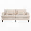Canapé moderne deux places en tissu chenille de style milieu du siècle, canapé deux places rembourré avec pieds en bois pour chambre à coucher-1113482268