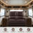 Manual Push Back Reclining Loveseat Sofa For Living Room-80102742