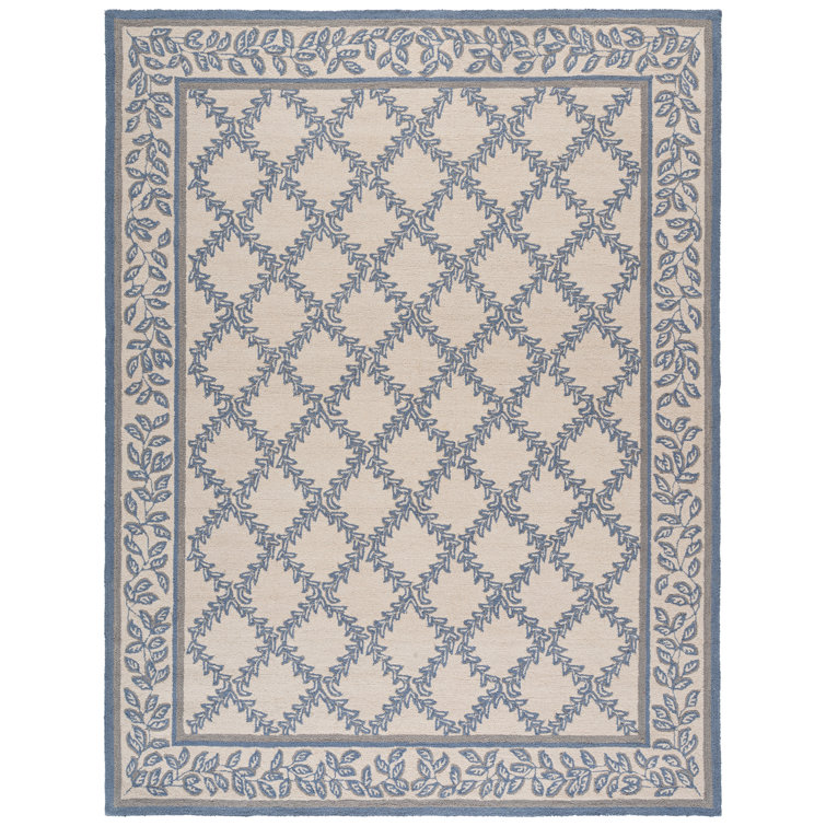 Roseta Hand Hooked Wool Pile Geometric Rug