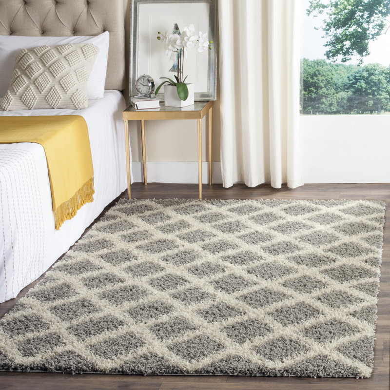Cedrika Geometric Hand Woven Area Rug, Rectangle 183 x 274 cm