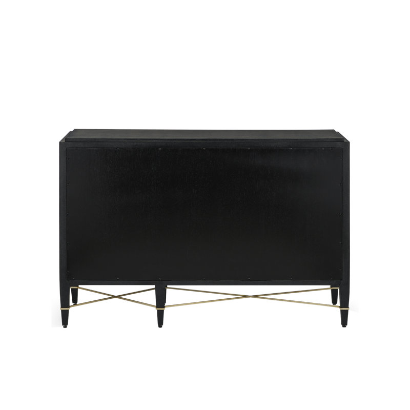 Verona Solid Wood Accent Cabinet, Black