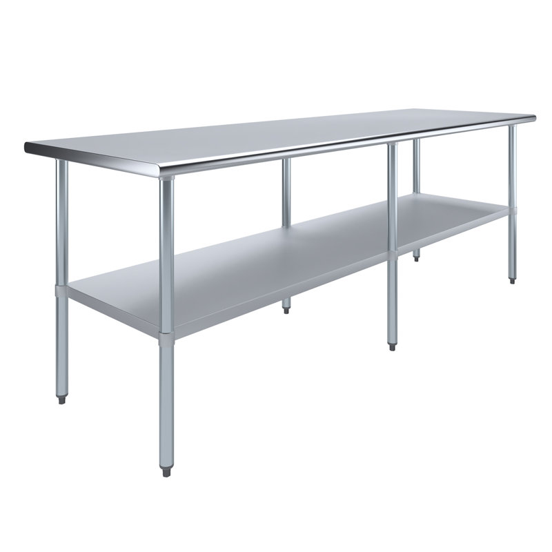 Stainless Steel Top Workbench, 35" H x 96" W x 30" D