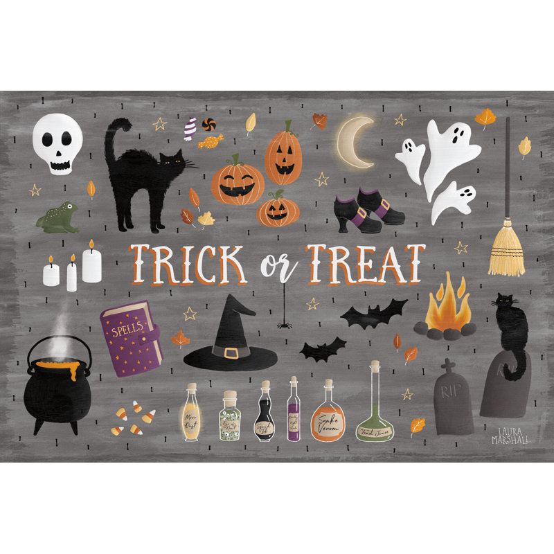 Haunted Halloween III by Laura Marshall - Wrapped Canvas Print, 91cm H x 91cm W x 3.8cm D