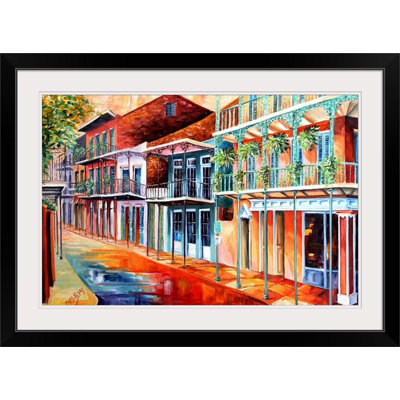 «Sunny French Quarter Street» par Bebe, reproduction d'art