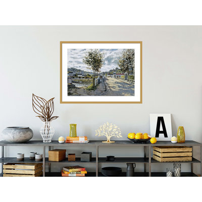 «La seine à Bougival» par Claude Monet, impression giclée encadrée