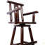 Tabouret de bar rustique - fabrication en bois de sapin, chaise avec dossier étoile décorative, repose-pieds, accoudoir large, tabouret de cuisine rustique, chaise de bistro haute pour salle à manger, restaurant, pub