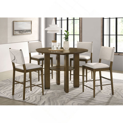 5-piece Round Counter Height Dining Room Set