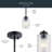 Winslow 1-Light Black Pendant with Seeded Glass Shade