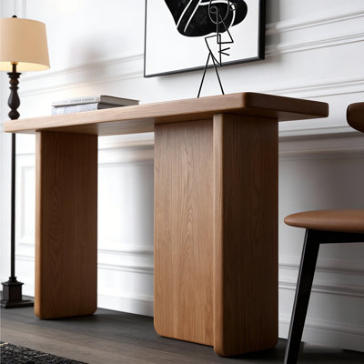 Japanese-style solid wood console table