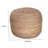 Poby Round Ottoman Pouf, 19 Inch Natural Brown Jute Fiber