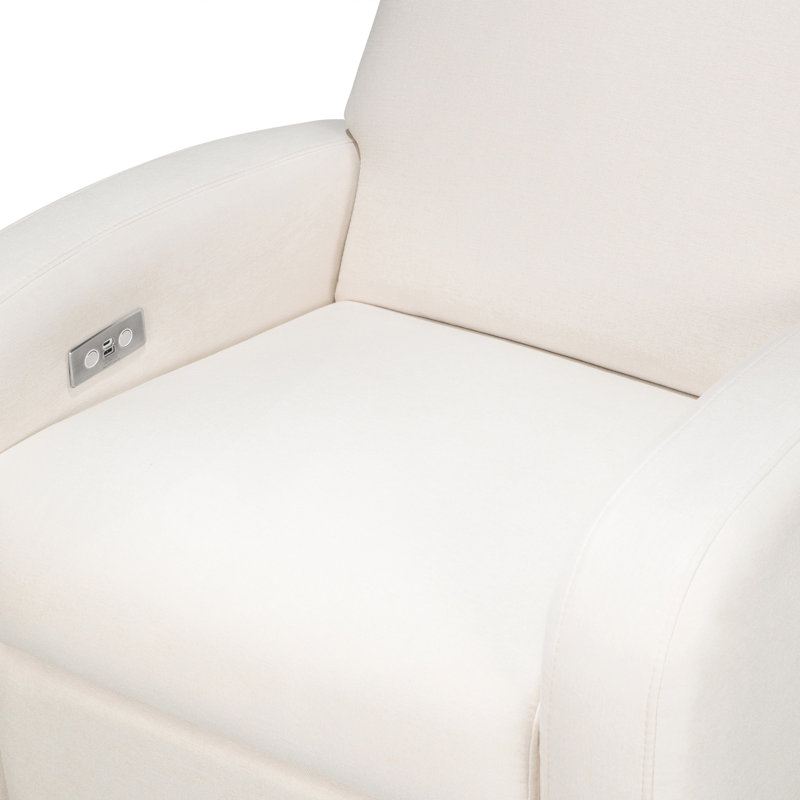 Nami Electronic Recliner and Swivel Glider in Eco-Performance Fabric with USB port, Performance Cream Polyester