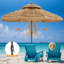 Parasol 9 pi avec chaume Hula 9 pi avec manivelle (sans base)-1493435886