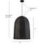 Luminaire suspendu d’extérieur à 1 ampoule H 29 po Almeida