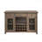 Weathered Cherry Finish Server with Cup Holder & Wine Rack