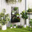 Lit de jardin surélevé en métal avec écran d'intimité, mural ou autoportant, 24 po x 9,1 po x 44,5 po