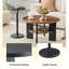 Ensemble de 2 tables basses et tables d'appoint rondes, formation de vide en PVC, table basse de 31,5 po avec rangement et table d'appoint de 15 po, ensemble simple, idéal pour le salon et la chambre à coucher.-133599198