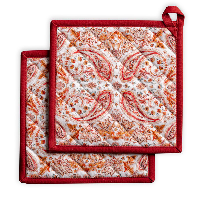 Maison D' Hermine Orient Paisley Cotton Potholder Set