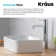 Ceramic Rectangular Vessel Bathroom Sink with Faucet
