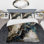 Ensemble de housse de couette en microfibre / polyester Blue Beige Marbré Dreamscape I Bedding