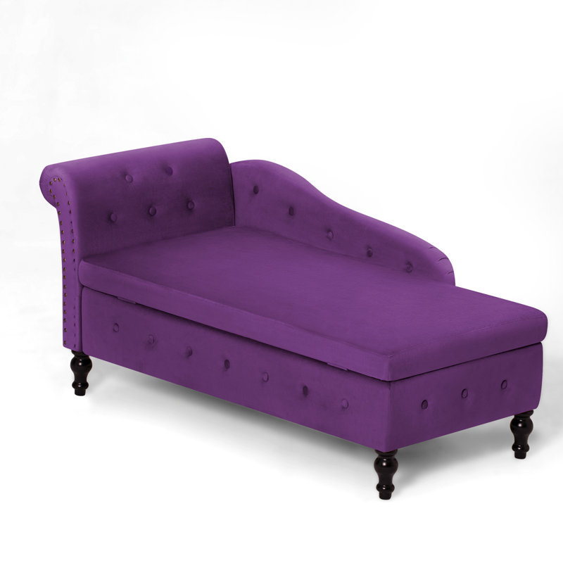 Chaise longue rembourrée Hayliegh, Mauve