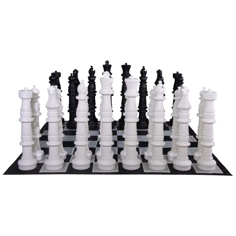 49" Giant Plastic Chess Set with Quick Fold Nylon Board