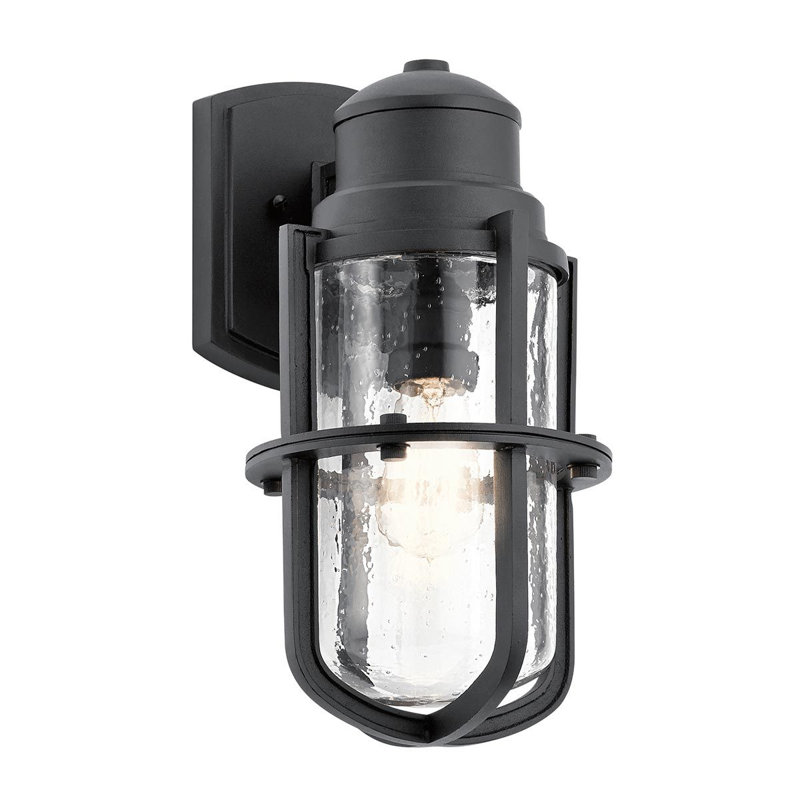 Lakemont Black Outdoor Wall Lantern, 39.3cm H x 19.8cm W x 22.9cm D